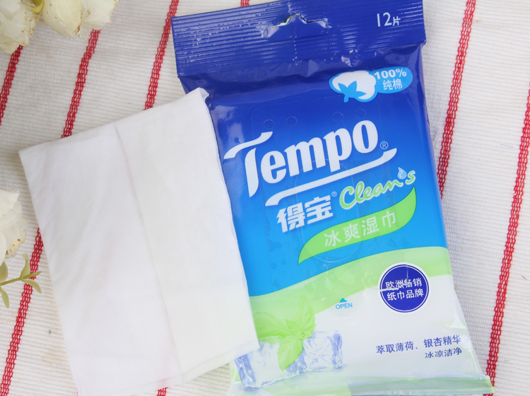 Tempo冰爽湿巾12片/包